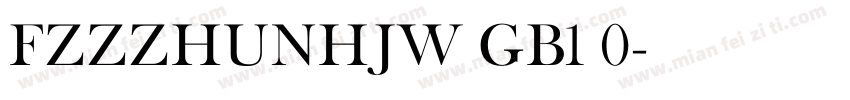 FZZZHUNHJW GB1 0字体转换
